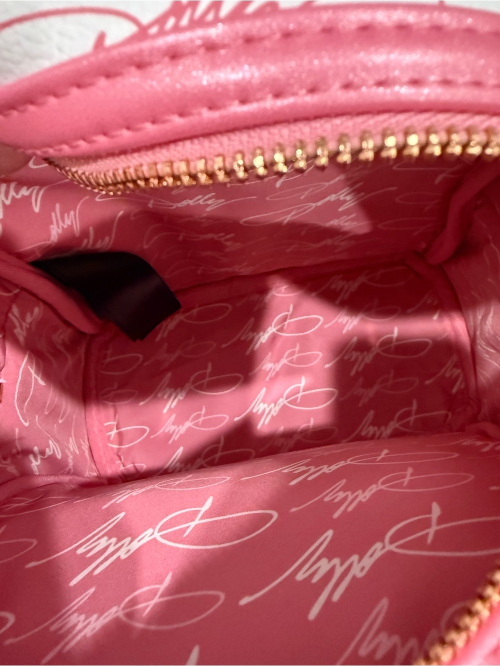 Loungefly White and Pink Script Mini Backpack - Picture 3 of 3